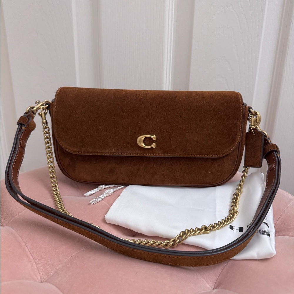 Coach Brooke Suede Baguette Bag